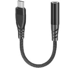 Sturdo redukcia USB-C/3,5 mm jack čierna