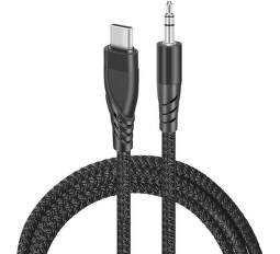 Sturdo OTG redukcia USB-C/3,5 mm jack čierna