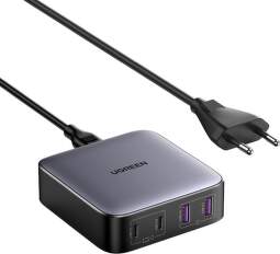 Ugreen Nexode sieťová nabíjačka 2× USB-A/2× USB-C 65 W GaN sivá