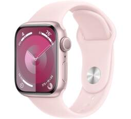 Apple Watch Series 9 GPS 41 mm ružový hliník s ružovým remienkom S/M