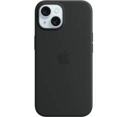 Apple silikónové puzdro pre Apple iPhone 15 MagSafe čierne