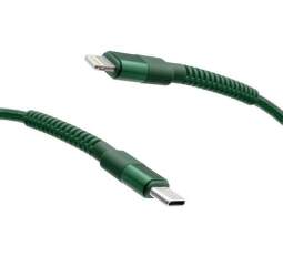 Mobilnet USB-C/Lightning kábel 60 W 1 m zelený