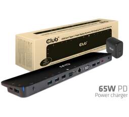 Club 3D CSV-1564W65  USB-C Triple Display Dynamic 65 W dokovacia stanica
