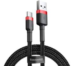 Baseus Cafule dátový kábel USB/USB-C QC 3.0 3A 0,5 m čierno-červený