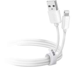 SBS dátový kábel USB/Lightning MFi 1,5 m biely