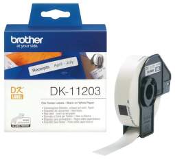 Brother DK-11203 - čierna na bielej, 300 papierových štítkov (17 × 87 mm)