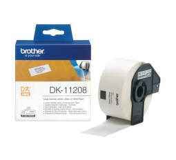 Brother DK-11208 - čierna na bielej, 400 papierových štítkov (38 × 90 mm)