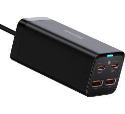 Baseus GaN3 nabíjačka 2x USB2x USB-C 100 W čierna (1)