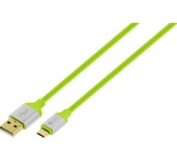 4-OK microUSB kábel 1,5m, zelená
