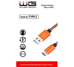 Winner dátový kábel USB - USB-C, 1m (oranžový)