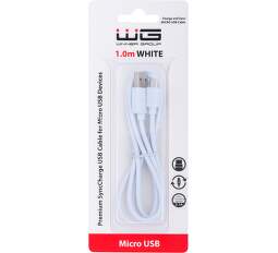 Winner dátový kábel Micro USB 1 m biely