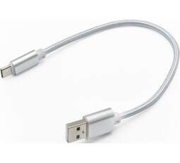 Mobilnet dátový kábel USB-C/USB 0,2 m strieborný