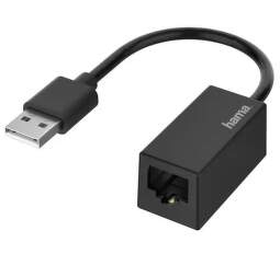 Hama 200324 USB-A - RJ-45 čierny
