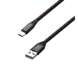 Mobilnet dátový kábel USB/USB-C 2A 2m čierny