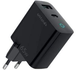 Fonex sieťová nabíjačka USB-A/USB-C 65 W PD čierna