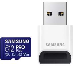 Samsung PRO Plus MicroSDXC pamäťová karta 512 GB + USB adaptér