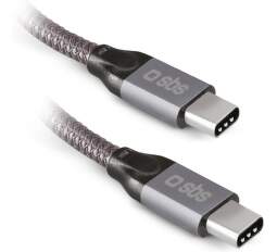 SBS dátový kábel USB-C 240 W 1 m sivý