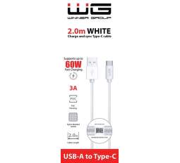 Winner USB-A/USB-C kábel 3A 2 m biely