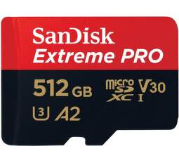 SanDisk Extreme PRO Micro SDXC 512 GB UHS-I U3 pamäťová karta + adaptér