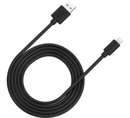 Canyon dátový kábel USB-A/Lightning 2 m 2,4 A čierny