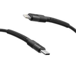 Mobilnet USB-C/Lightning kábel 20 W 1 m čierny