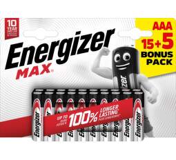 Energizer Max AAA 20 ks