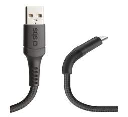 SBS USB-C odolný kábel 1m, čierna