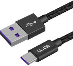Winner USB-C kábel 5A 1 m, čierna