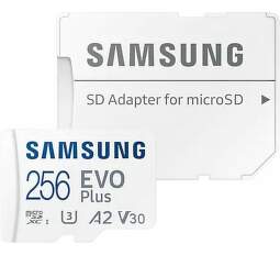 Samsung Micro SDXC 256 GB EVO Plus U3 + SD adaptér (3)
