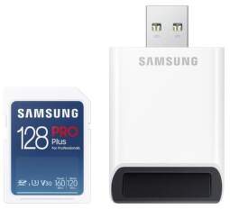 Samsung PRO Plus SDXC 160 Mb/s 128 GB + USB adaptér