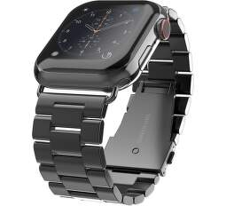 Swissten kovový remienok pre Apple Watch 38-40 mm čierny