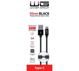 Winner dátový kábel USB-C 0,5 m 3 A čierny