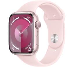 Apple Watch Series 9 GPS 45 mm ružový hliník s ružovým remienkom M/L
