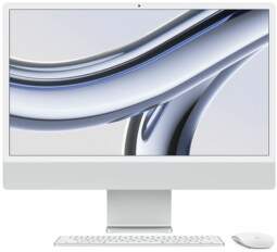 Apple iMac 24" (2023) 4,5K Retina M3/8-jadrové GPU/8 GB/256 GB/MQRJ3SL/A strieborný