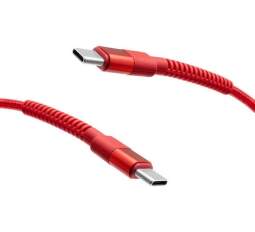 Mobilnet 2x USB-C kábel 60 W 1 m červený