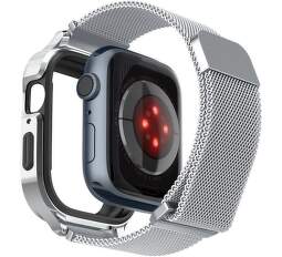 Spigen Metal Fit Pro remienok pre Apple Watch 4/5/6/7/8/SE (44/45mm) strieborný