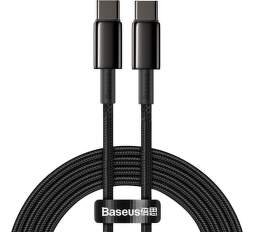 Baseus Tungsten dátový kábel USB-C/USB-C 2.0 PD 100 W 2 m čierny