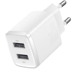 Baseus CCXJ010201 Compact nabíječka 2x USB 10,5 W biela