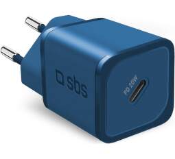 SBS NanoTube nabíjačka USB-C PD GaN 20 W modrá