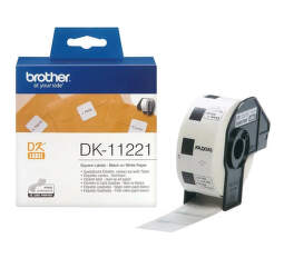 Brother DK-11221 - čierna na bielej, 400 papierových štítkov (23 × 23 mm)