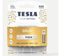 TESLA GOLD+ AAA 4ks, alkalická batéria