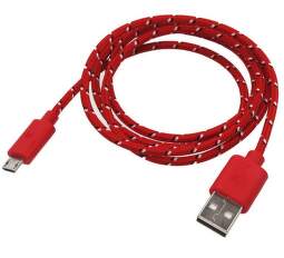 Mobilnet USB/Micro USB kábel 1 m, červený