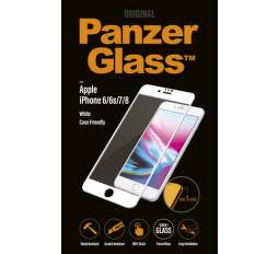 PanzeGlass tvrdené sklo pre iPhone 8/7/6/6s, biela