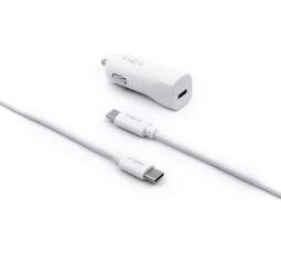 Fixed sieťová nabíjačka USB-C 18W biela, + Lightning kábel 1 m MFI