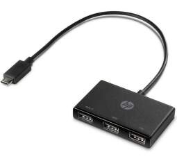HP USB-C/3x USB-A hub čierny