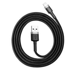 Baseus Cafule kábel Lightning/USB 2,4A 2 m čierno-sivý