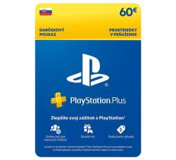 PlayStation Plus - darčeková karta 60 eur (digitálny produkt)