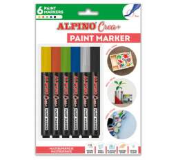 Alpino Crea+ Marker 6ks (AR000250) farebné fixky