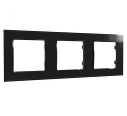 Shelly Wall Frame 3 BLK čierny rámik na spínač