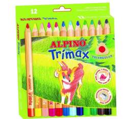 Alpino AL000113 Trimax Jumbo trojhranné pastelky 12 ks